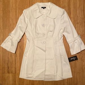 NWT white pea coat